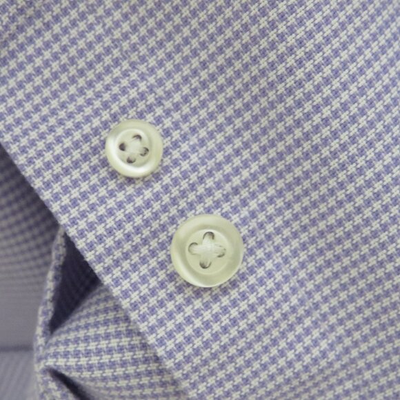 Stafford* Men's Long Sleeve Button Down Curved Hem Pocket Dress‎ Shirt~ Large - Picture 5 of 12